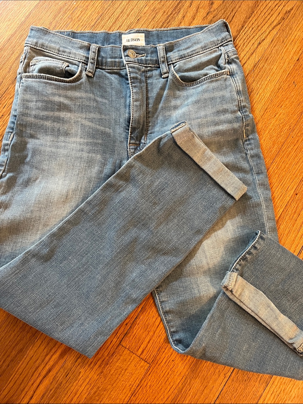 Hudson Jeans Light Blue Blair Straight crop high rise